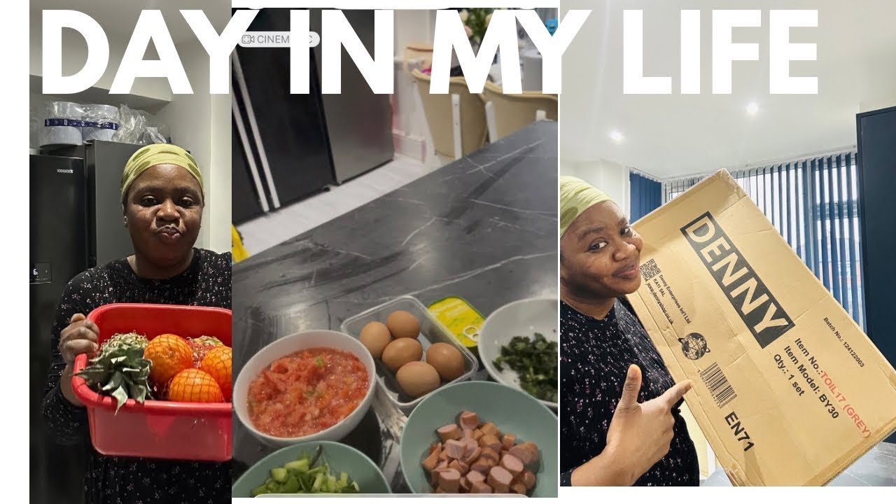 A realistic day as Nigeria Twin mom based in the United Kingdom: cooking + unboxing #vlog #fypシ 