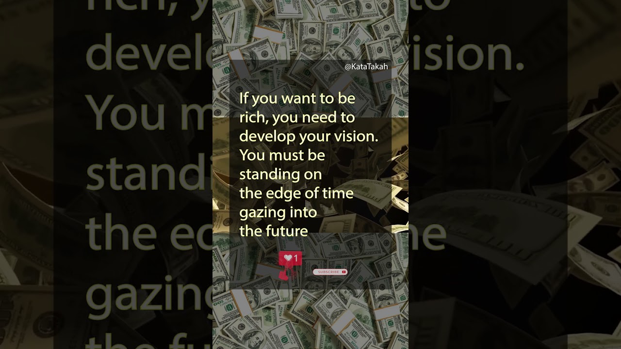 Money Mindset- If you want to be rich