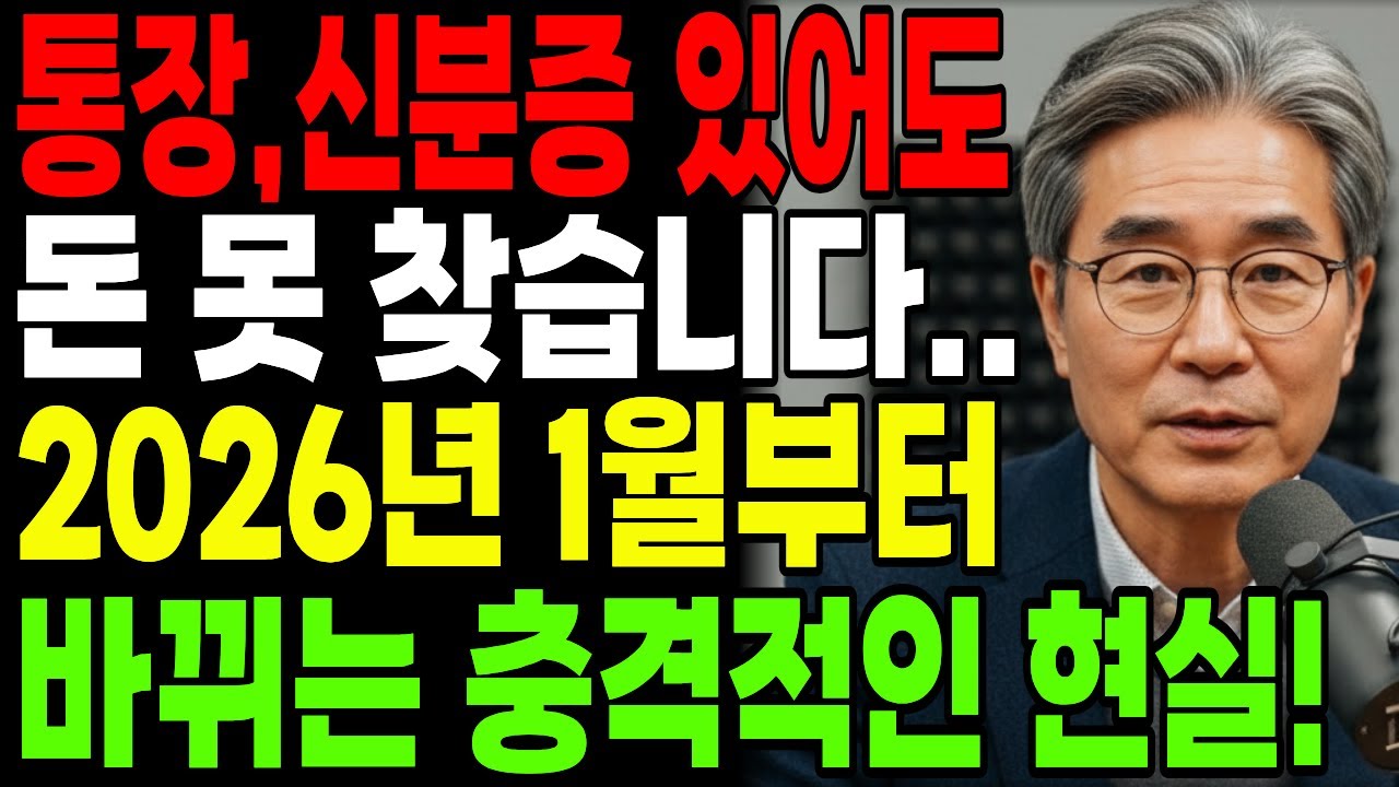 [긴급 속보] 우체국 포함 모든 은행 통장 하나라도 있는 분들! 2026년 1월부터 전부 '이렇게' 바뀝니다ㅣ행복한 노년ㅣ노후준비ㅣ오디오북