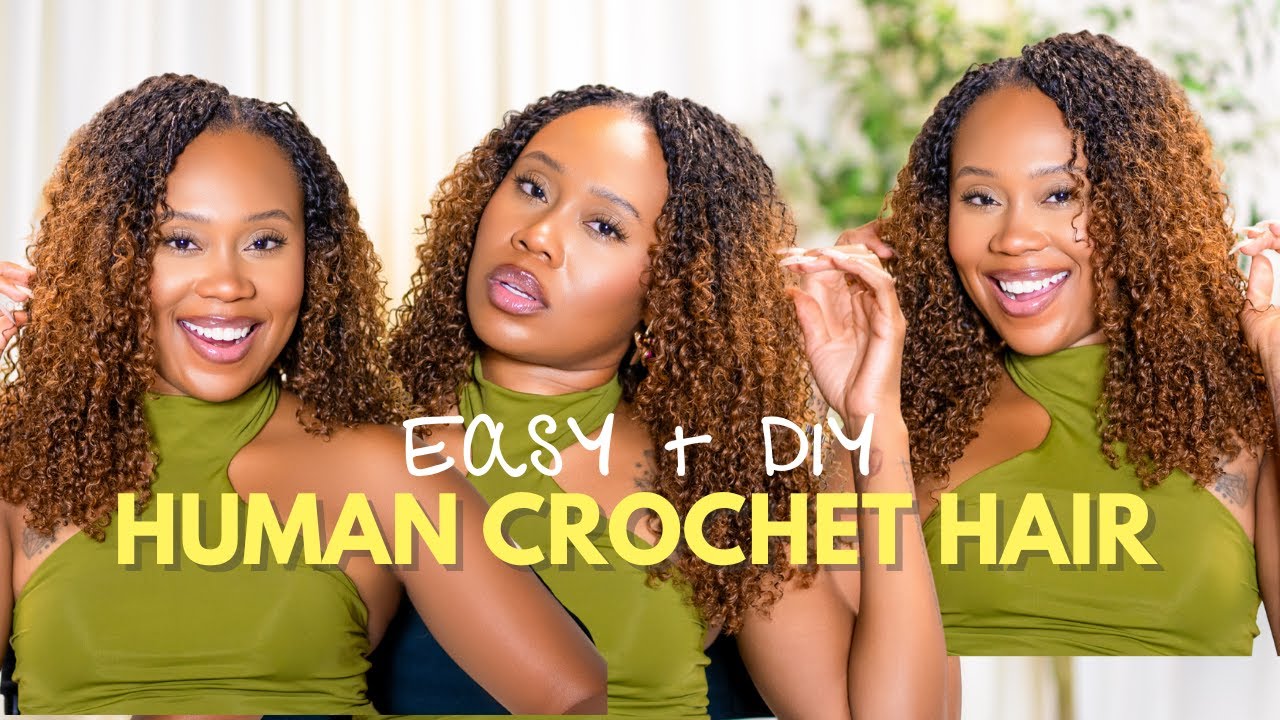EASY DIY HUMAN HAIR CROCHET BRAIDS | feat QVR HAIR