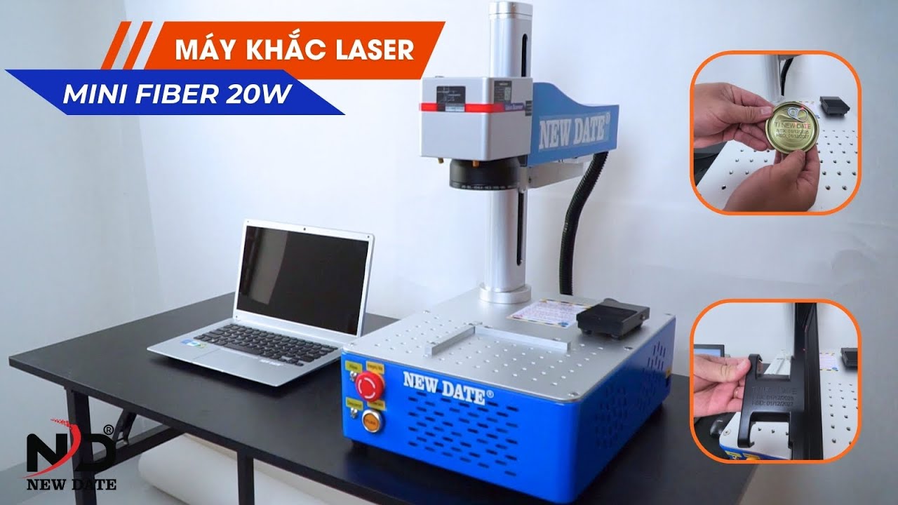 Máy Khắc Laser Mini NEW DATE 20W - Tự Động Lấy Nét, Khắc Sắc Nét Trên Kim Loại