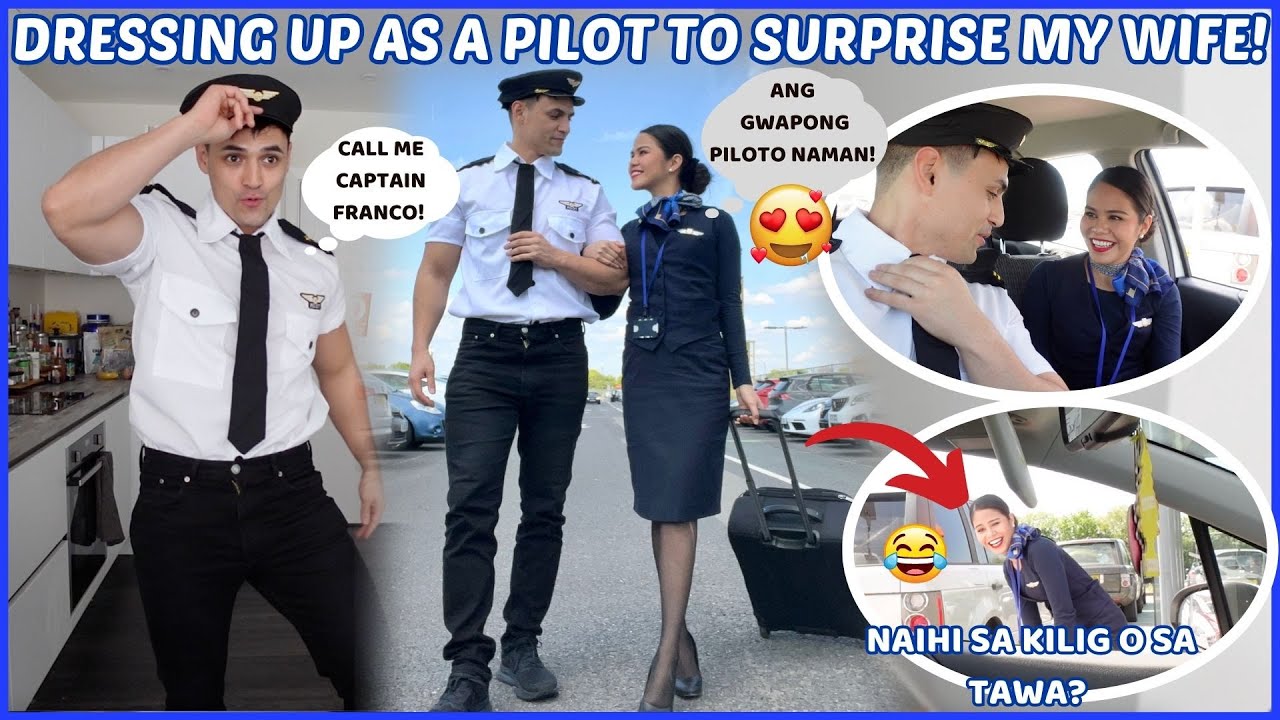 DRESSING UP AS A PILOT TO SUPRISE MY FLIGHT ATTENDANT WIFE! ✈️ INLOVE NA INLOVE SI MISIS EH 😅🤫
