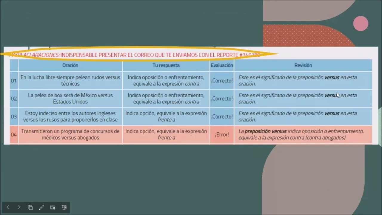 La preposición versus