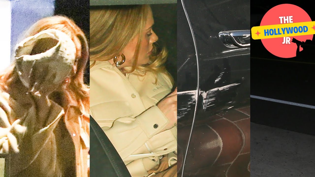 ADELE AND RICH PAUL ARRIVE AT A.O.C RESTAURANT FOR LEBRON JAMES PARTY! DRIVER DAMAGES $150K MERCEDES