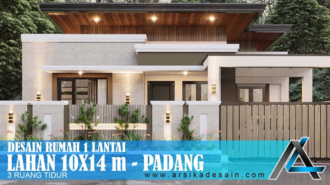 DESAIN RUMAH 10 x 14  METER I PADANG – DESAIN RUMAH KONTEMPORER#jasaarsitek #jasadesain #arsitek
