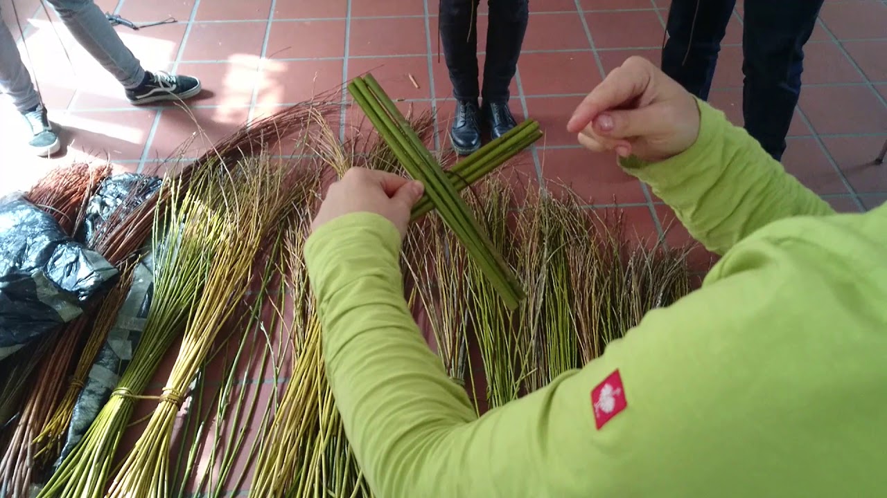 Korb Tutorial Teil 1. Wie flechtet man den Korbboden. Anleitung. Basket base DIY