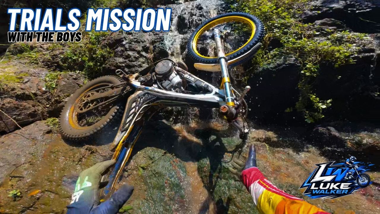 Learning How to Ride Trials with the Boys! Hard Enduro on Trials Bikes