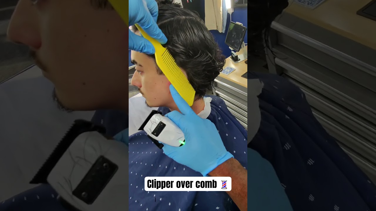 Стрижка машинкой поверх расчески 💈