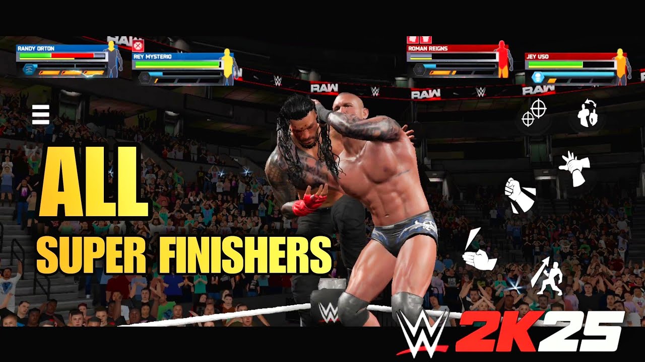🔥 All WWE Wrestlers SUPER FINISHERS in WWE 2K25 Netflix Edition Android! 💥 | Realistic Moves