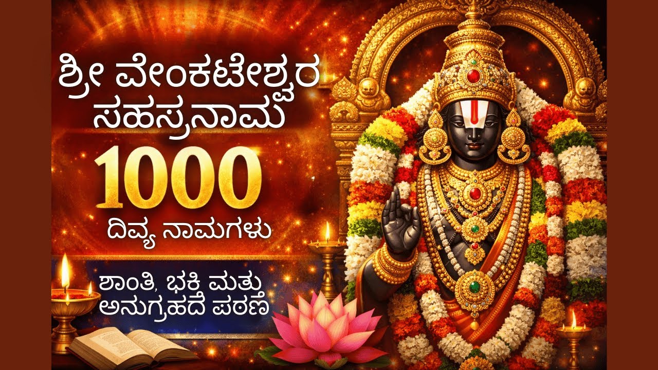 ಶ್ರೀ ವೇಂಕಟೇಶ್ವರ ಸಹಸ್ರನಾಮ | ಕನ್ನಡದಲ್ಲಿ 1000 ದಿವ್ಯ ನಾಮಗಳು | ಶಾಂತಿ, ಭಕ್ತಿ ಮತ್ತು ಅನುಗ್ರಹದ ಪಠಣ
