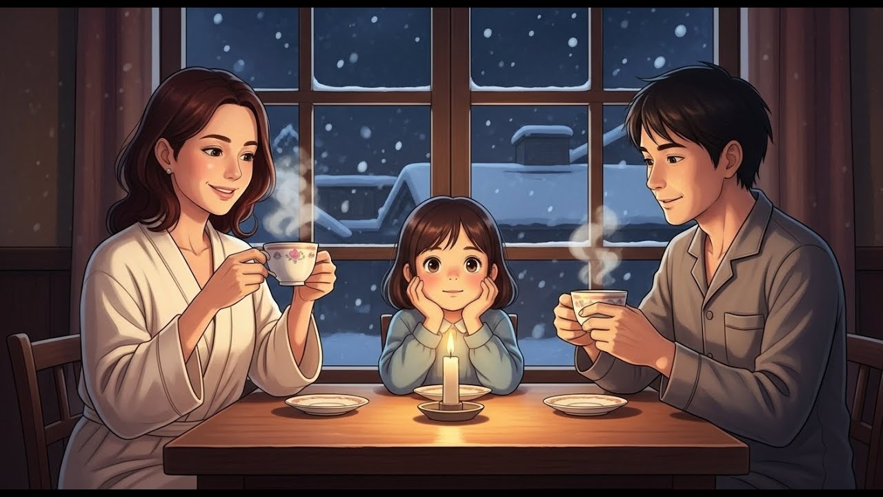 “Cold Outside, Warm Inside – A Peaceful Winter Evening with My Family | Ghibli Silent Days”