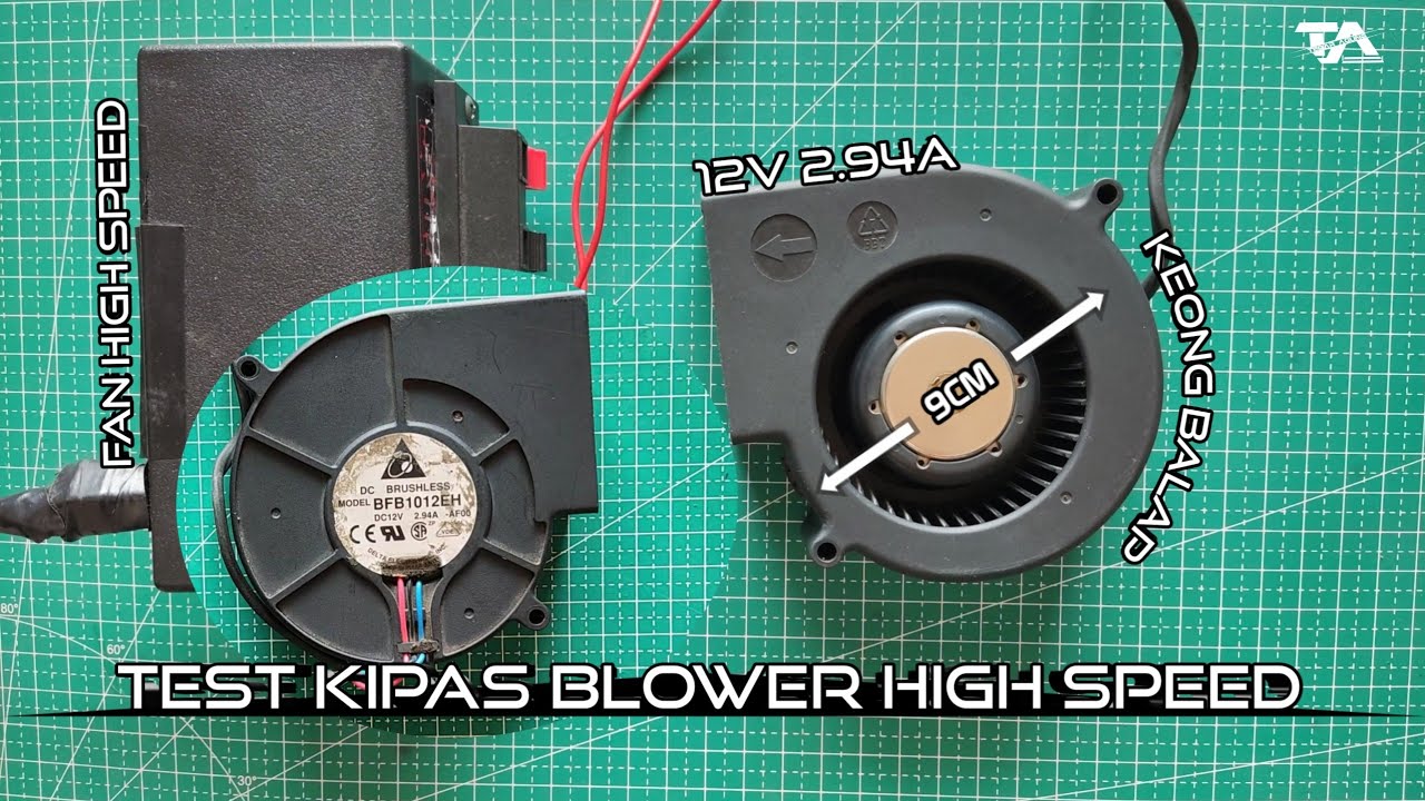 Test kipas Blower Balap Delta 12v 2.94A