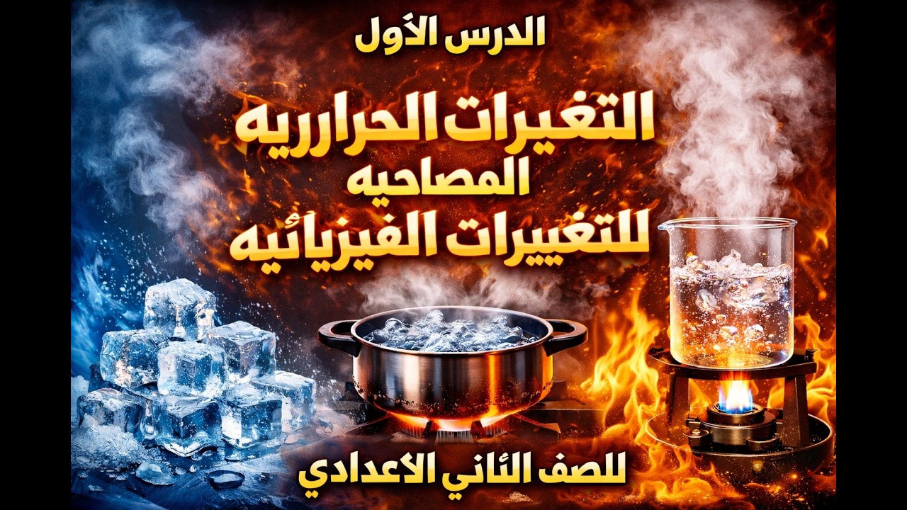 الدرس الاول التغيرات الحراريه المصاحبه للتغيرات الفيزيائيه للصف الثاني الاعدادي