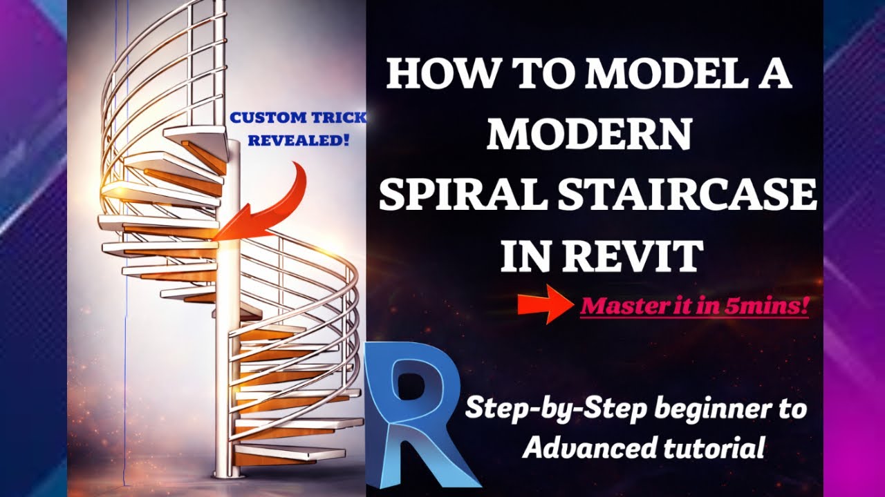 How to Create Spiral Staircase in Revit | Step-by-Step Revit Tutorial for Beginners