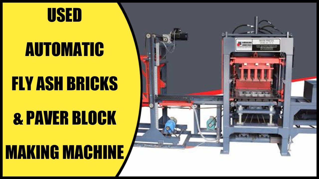 second hand fly ash bricks machine // fly ash bricks and paver block // 10 bricks & 8 paver block