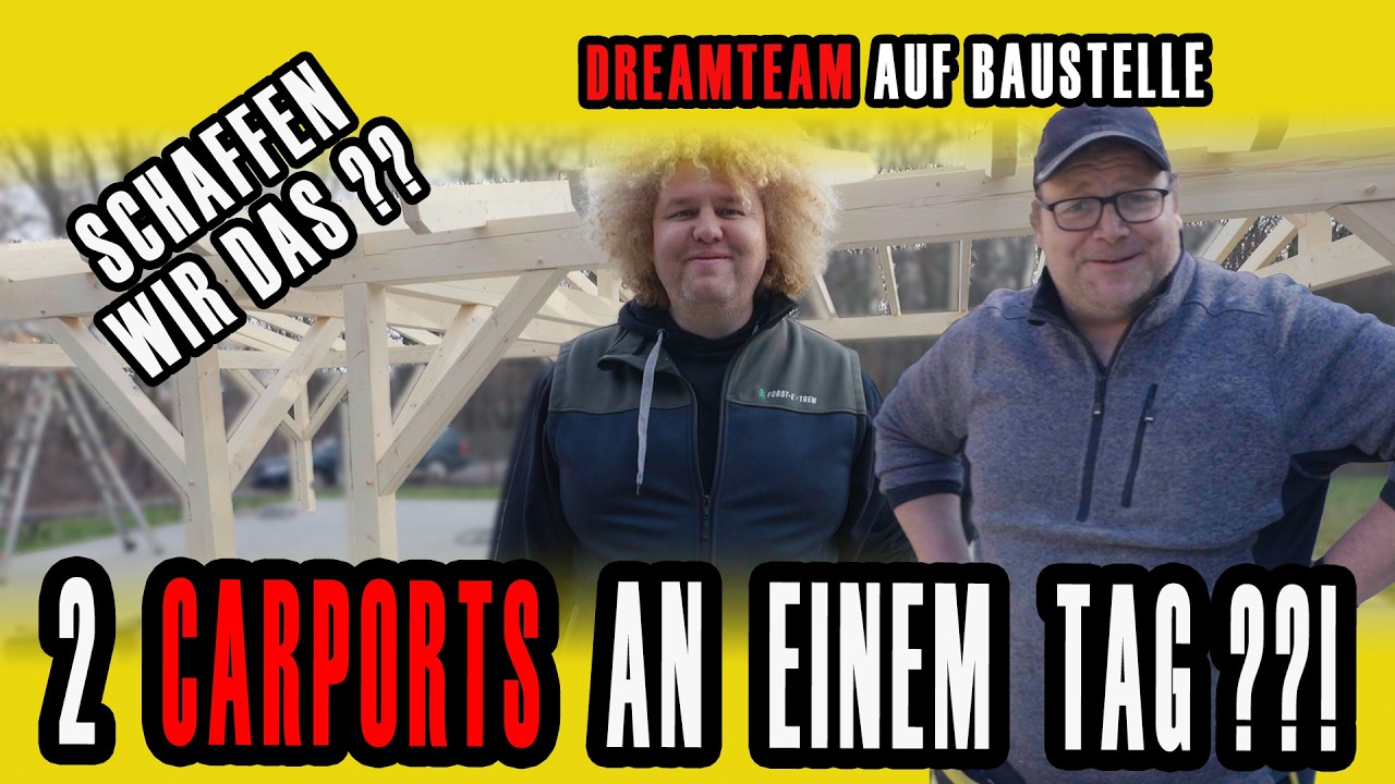 🚧Von Null auf Doppel-Carport &ndash; was an einem Tag alles passieren kann!🛠️🪚