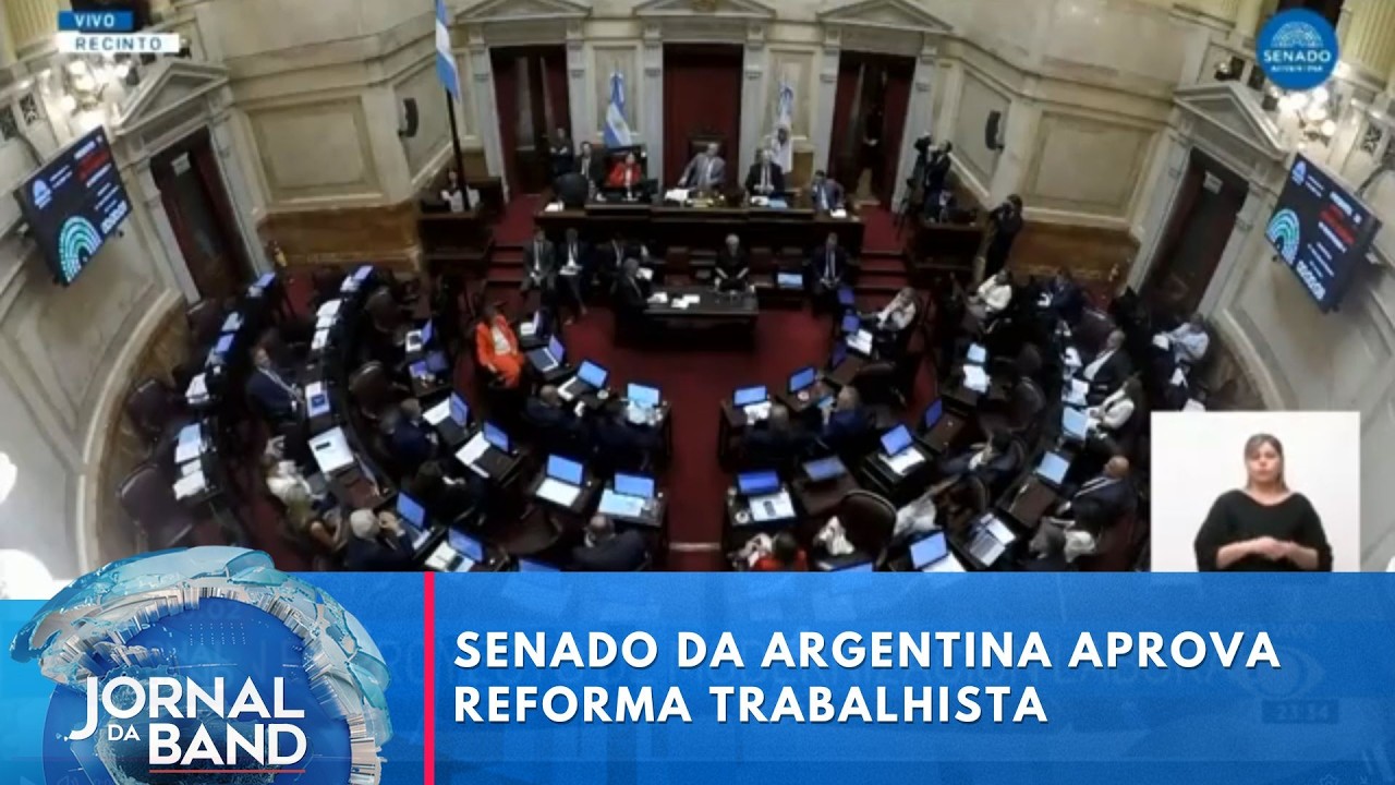 Reforma nas leis trabalhistas &eacute; aprovada na Argentina | Jornal da Band