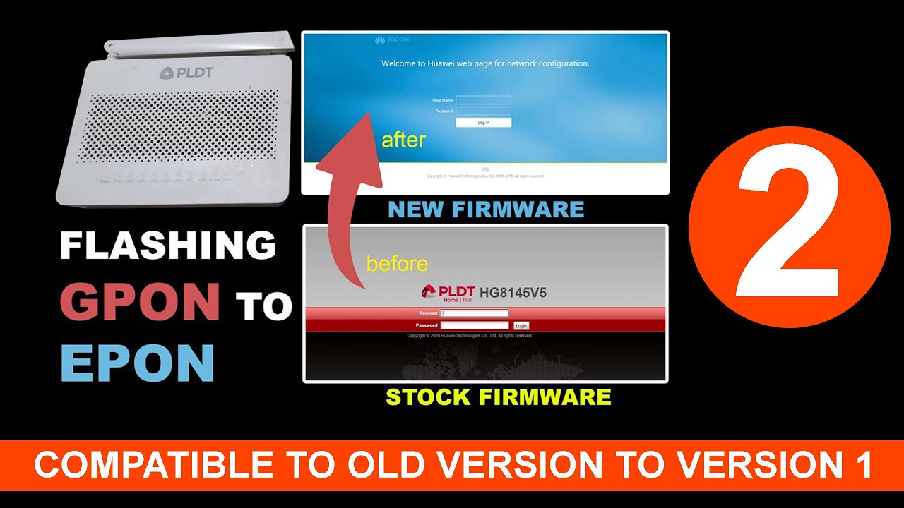 MODEM HUAWEI HG8145V5 OLDVERSION/VERSION 1 (GPON TO EPON ) FLASHING TO NEW FIRMWARE 2024