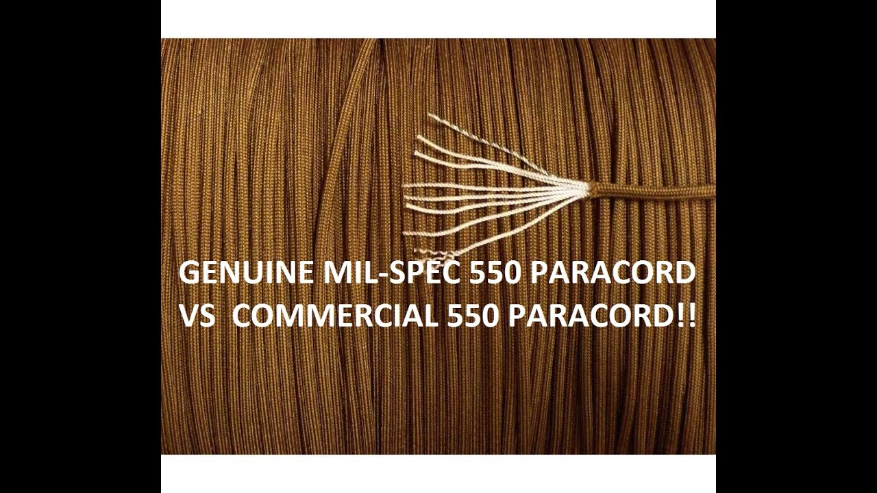 GENUINE Military Mil Spec 550 Paracord vs Commercial 550 Paracord.