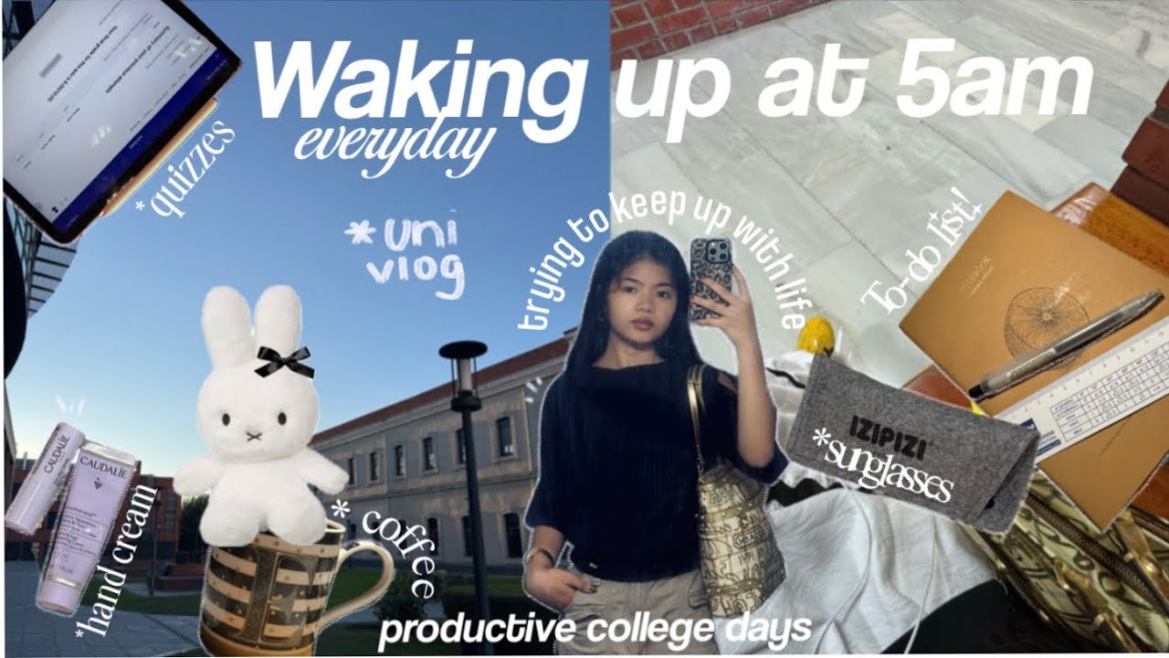 UNI VLOG: waking up at 5am, exhausting days, college lectures, coffee ☕️ 🌱📚