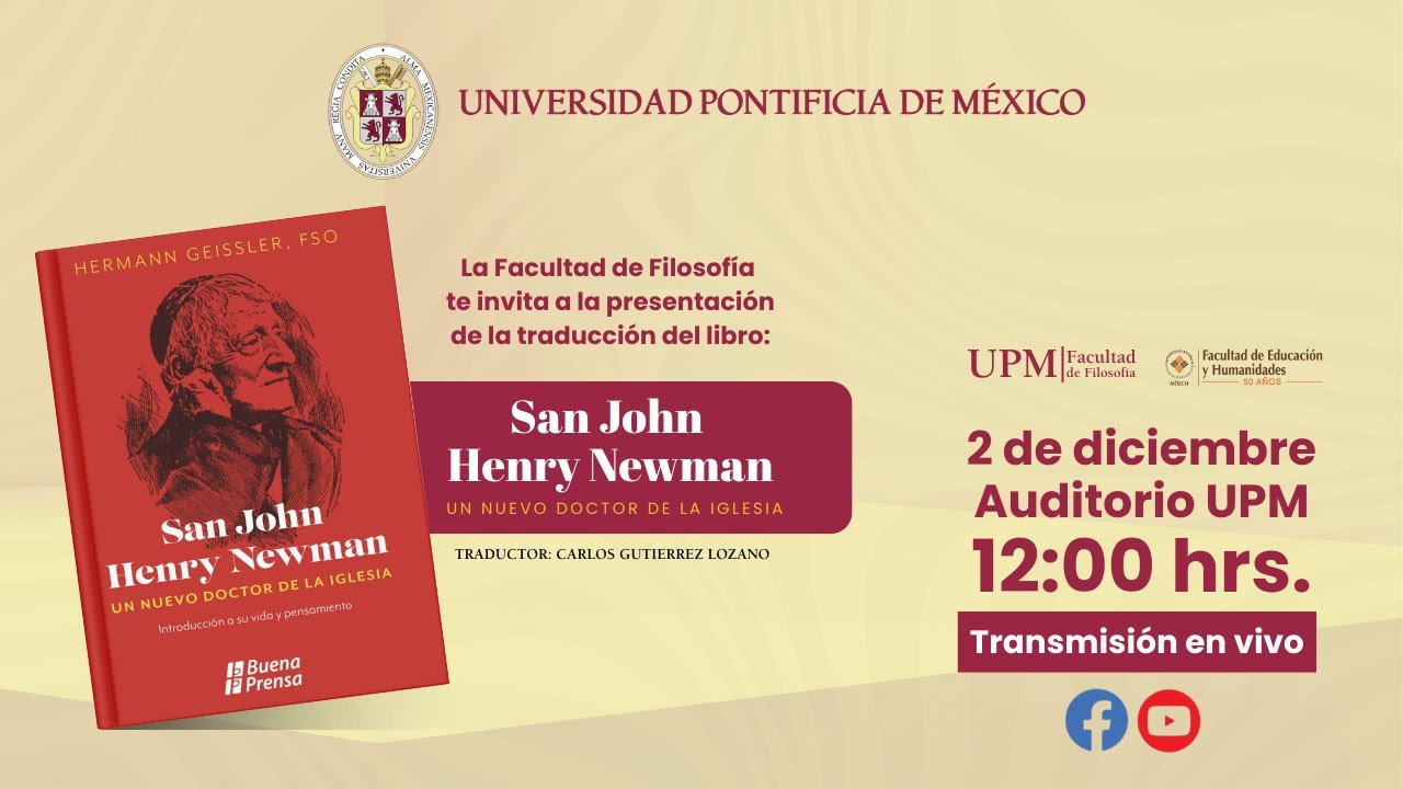 Presentación del libro: San John  Henry Newman Un nuevo doctor de la iglesia