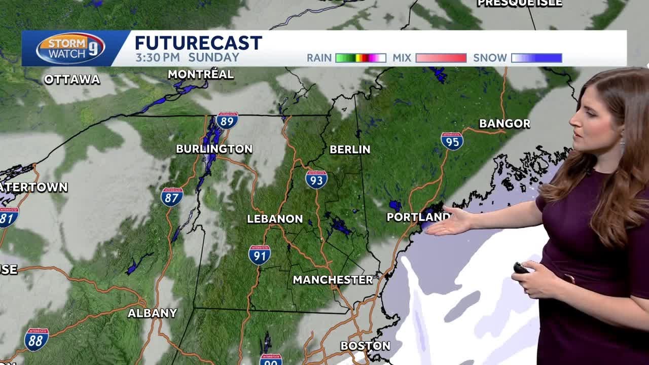 Colder air returns to end the weekend, a few snow showers Sunday