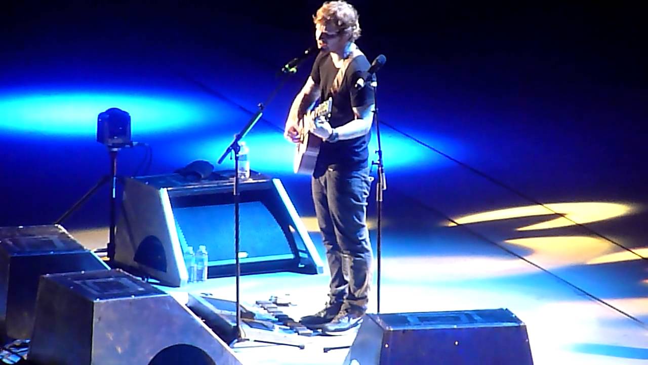 Ed Sheeran performing 