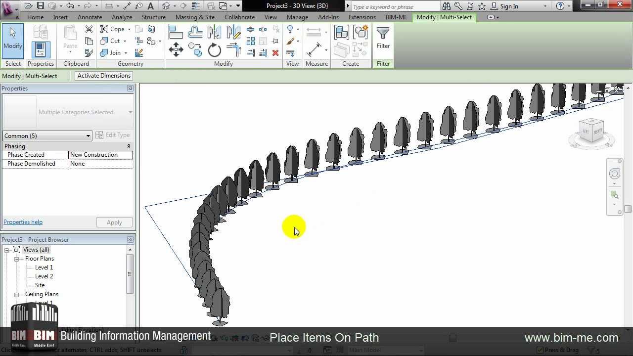 Place Items On Path-Divide In Revit From BIM-ME.wmv