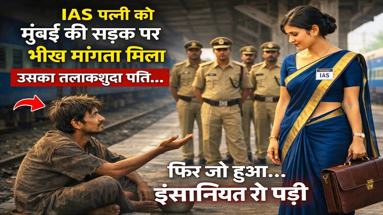 IAS पत्नी को मुंबई की सड़क पर भीख मांगता मिला  उसका तलाकशुदा पति फिर जो हुआ..जानकर हैरान रह जाओगे😱😱