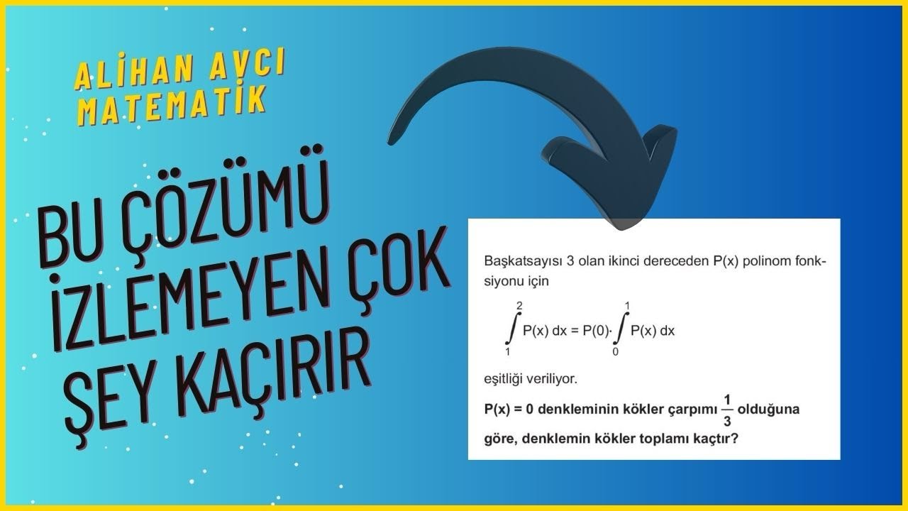 Şık bir yolla çözdüğüm çözüm sizlerle | İNTEGRAL SORUSU 1