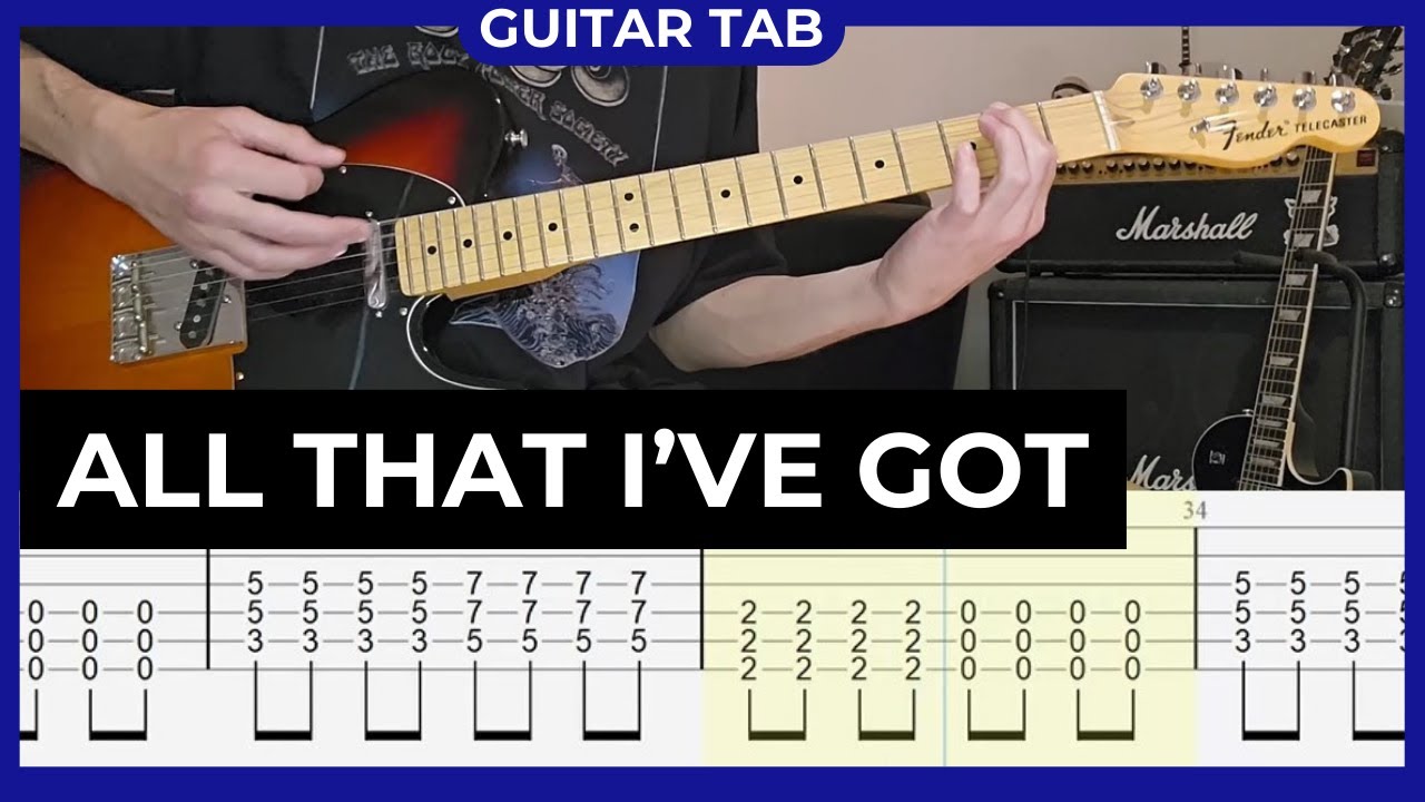 THE USED - All That I've Got - Guitar Cover with Guitar Tabs