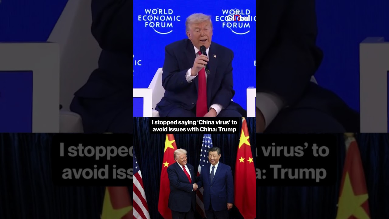 Trump Says He Dropped &lsquo;China Virus&rsquo; Term After Xi Jinping Request at Davos #shorts