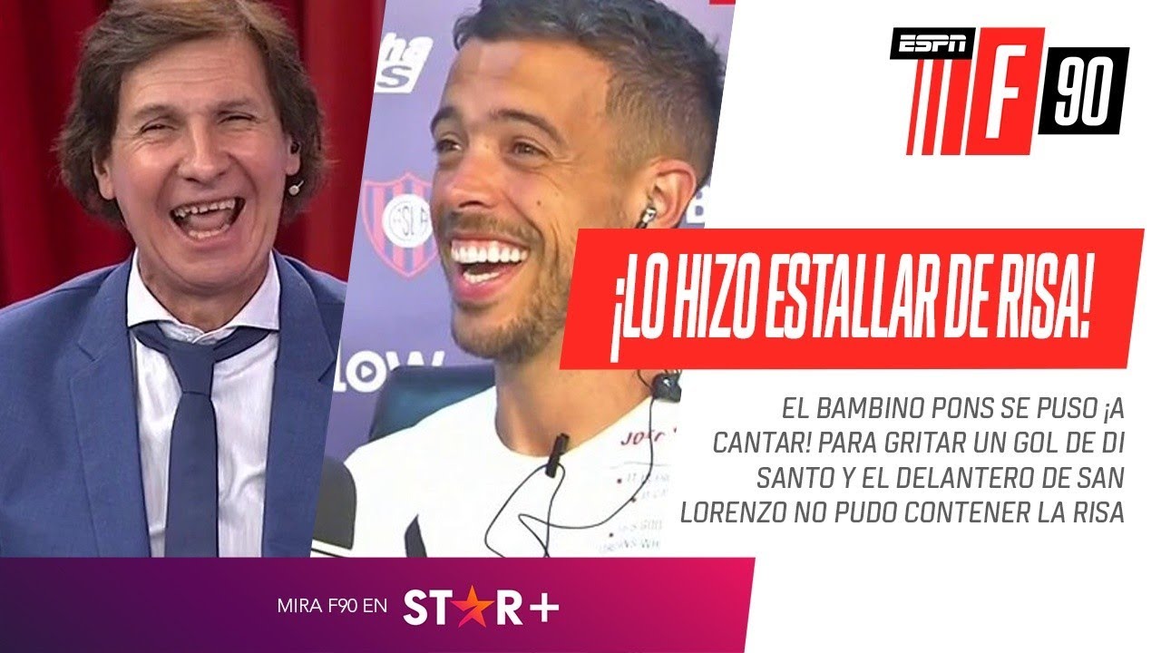 El Bambino #Pons relató un gol de #DiSanto y el delantero de #SanLorenzo EXPLOTÓ DE LA RISA 🤣