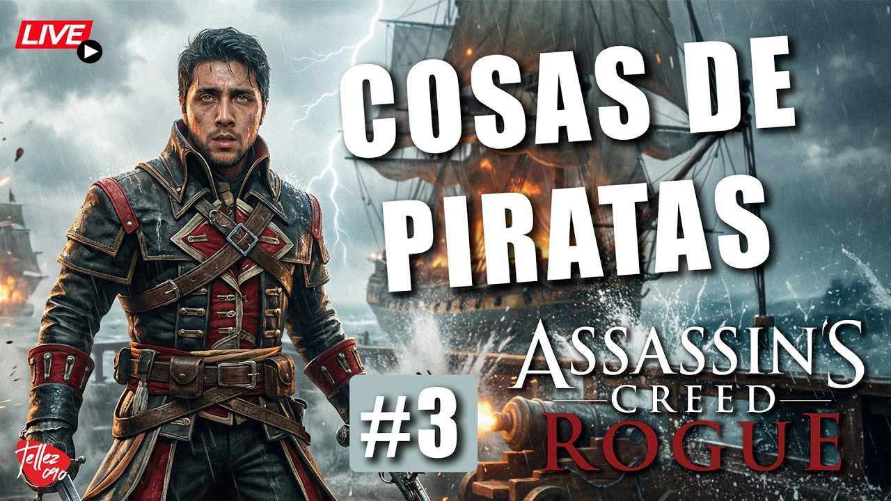 Assassins Creed Rogue #3 | HAGAMOS COSAS DE PIRATAS | GAMEPLAY ESPAÑOL LATINO | TELLEZ090