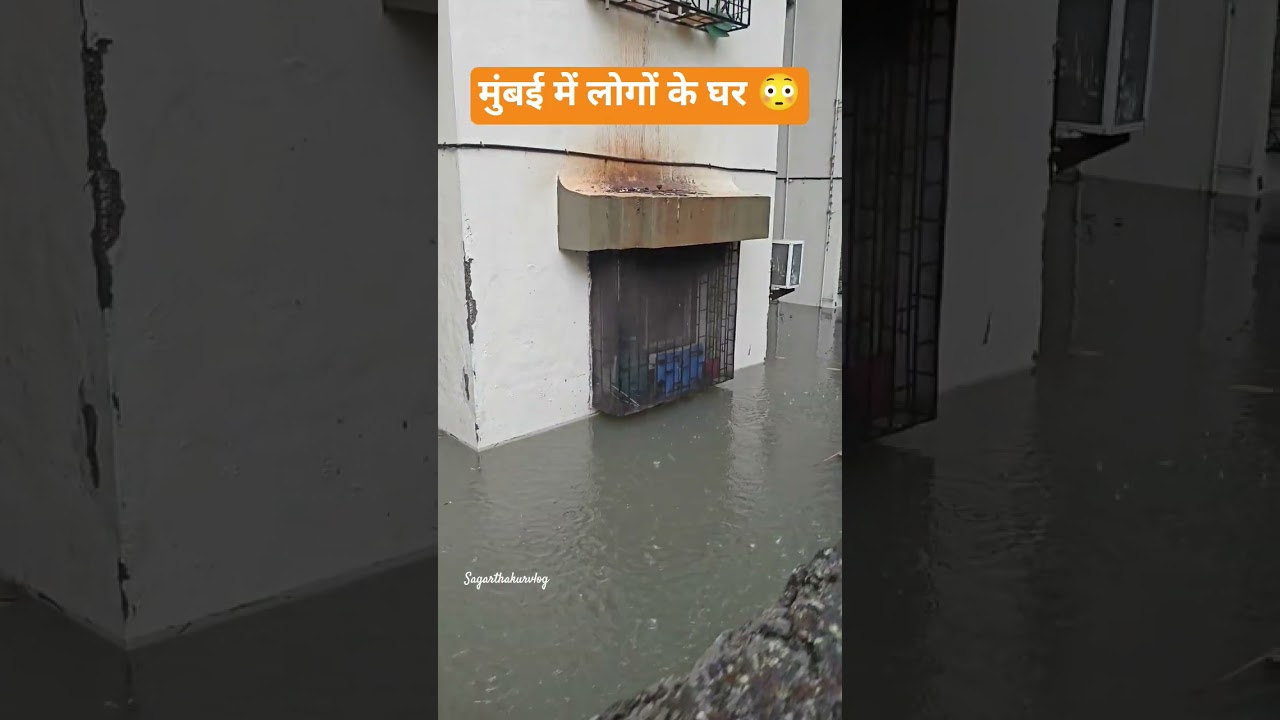 Mumbai Buildings Flooded in Heavy Rain #shorts