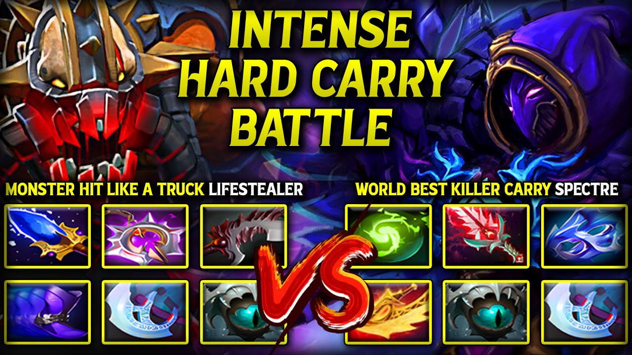 INTENSE HARD CARRY BATTLE | MONSTER HIT LIKE A TRUCK LIFESTEALER VS. WORLD BEST KILLER SPECTRE DOTA2