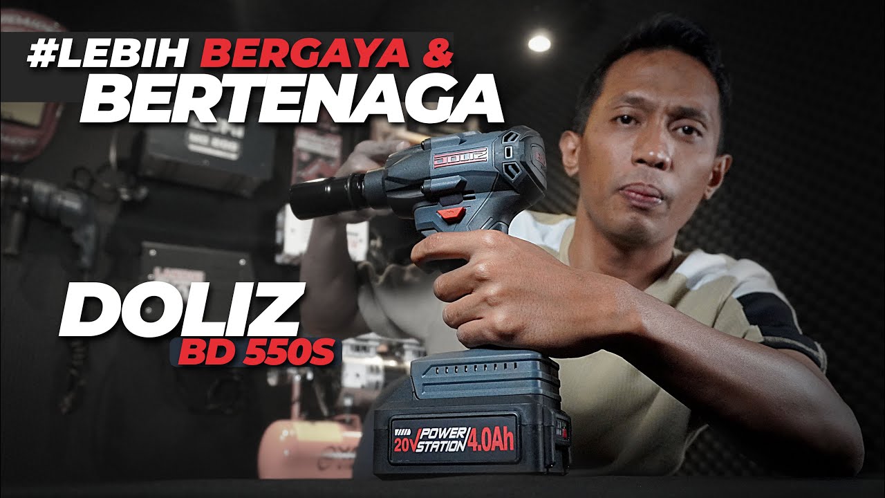 Spesialis Baut Keras ! Torsinya Bikin Merinding ! Cordless Impact Wrench Doliz BD550S
