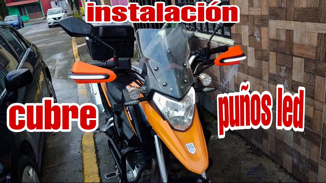 *cubrepuños universales* / *como instalar cubrepuños con luz LED a una moto*/ handguard universales
