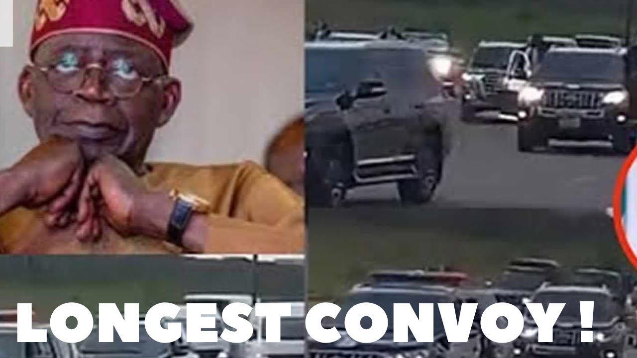 The Longest Presidential Convoy In Nigeria, President Bola Tinubu