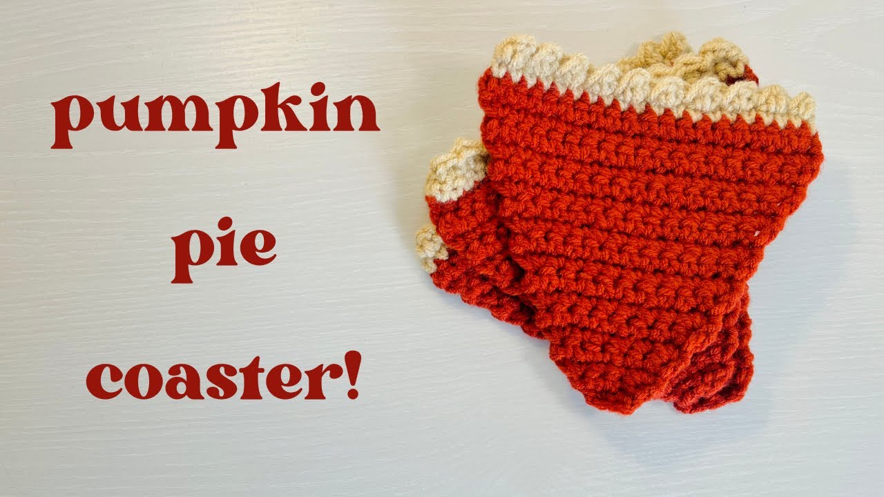 Pumpkin Pie Slice Coaster 🥧 Beginner Crochet Tutorial