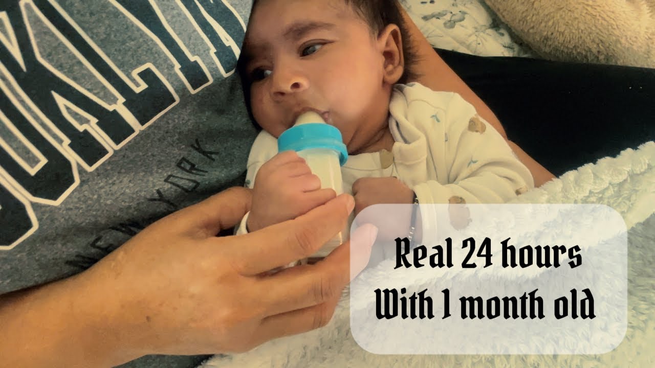 A Real 24 Hours With My 1-Month-Old Baby 🤍 | Newborn Routine, Feeds, Naps & Night Life