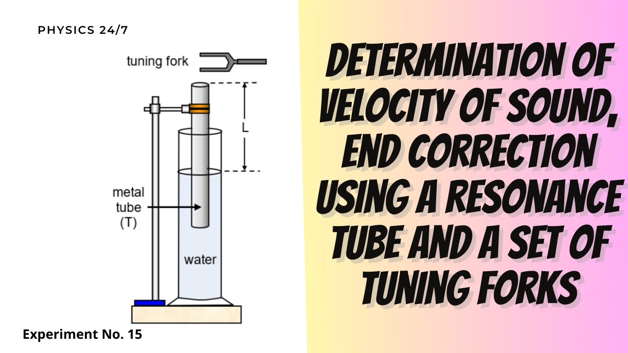 15) Determining Sound velocity, End correction|Resonance tube and Tuning fork|Dileep Sooriarachchi