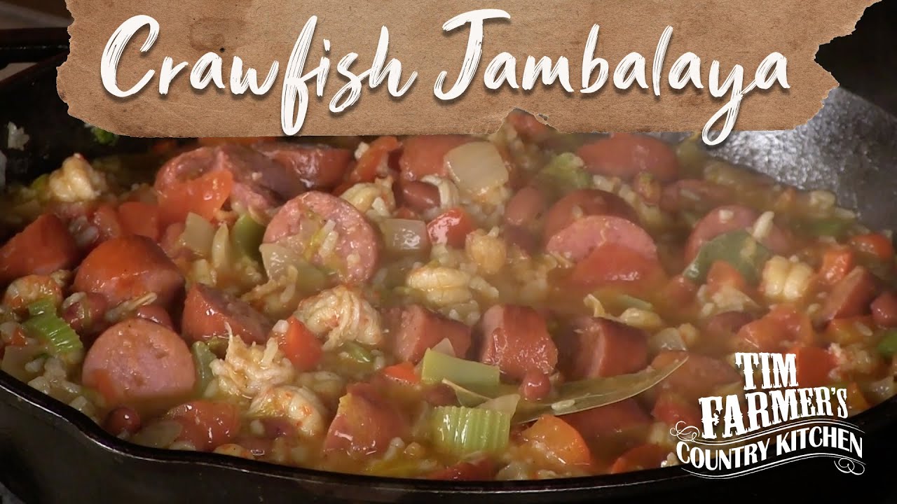 CRAWFISH JAMBALAYA | Classic One-Pot Jamabalaya w/ Crawfish and Sausage