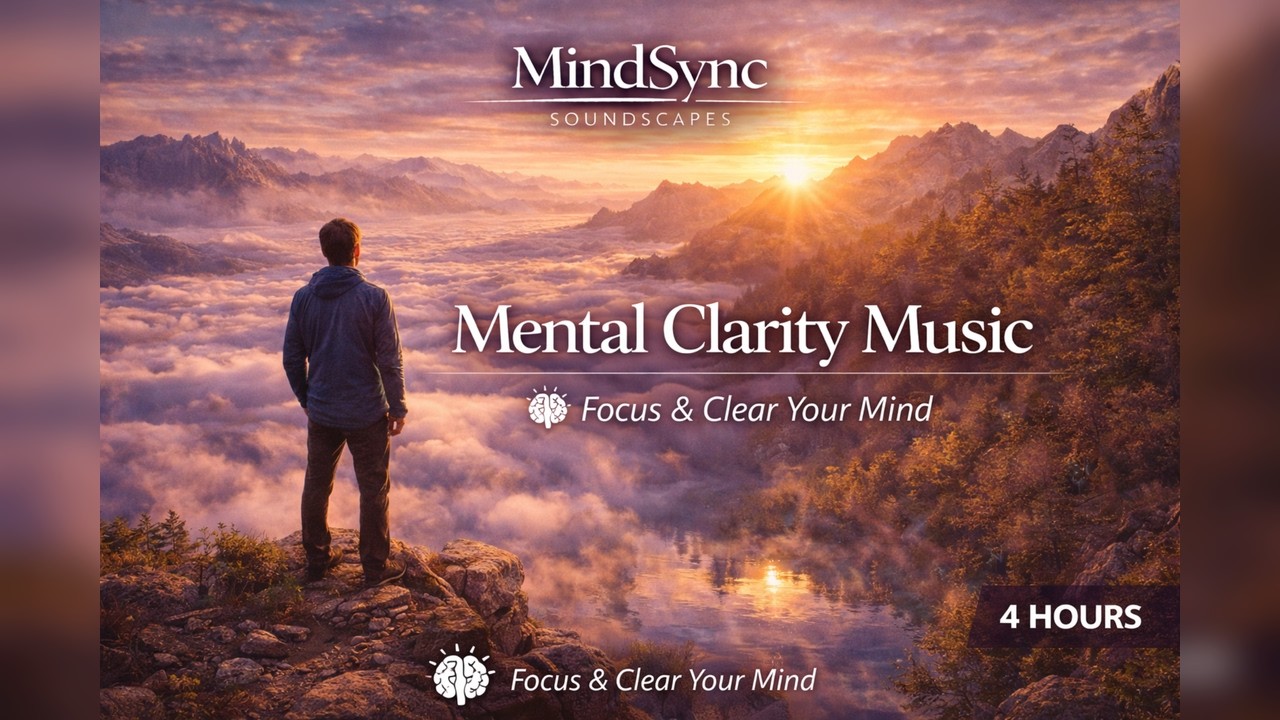 Mental Clarity (4 Hours) – Clear Mind, Focused Energy (Piano + Ambient)