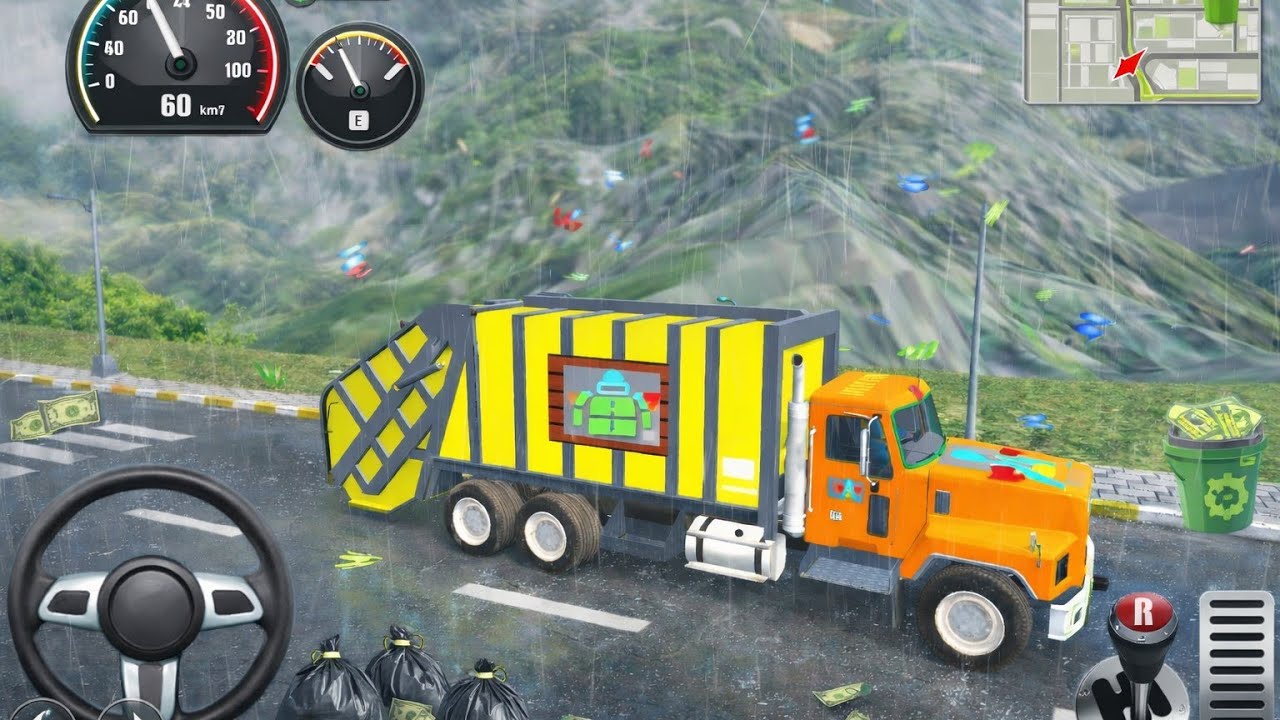 🚛 City Garbage Trash Truck Gameplay (Android) | Clean the City &  Missions
