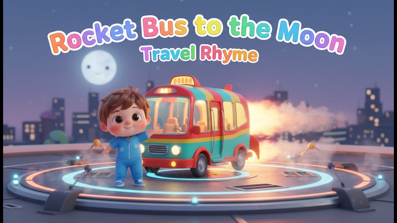 Rocket Bus to the Moon — Nursery Rhyme, Space Adventure, and Fun Learning