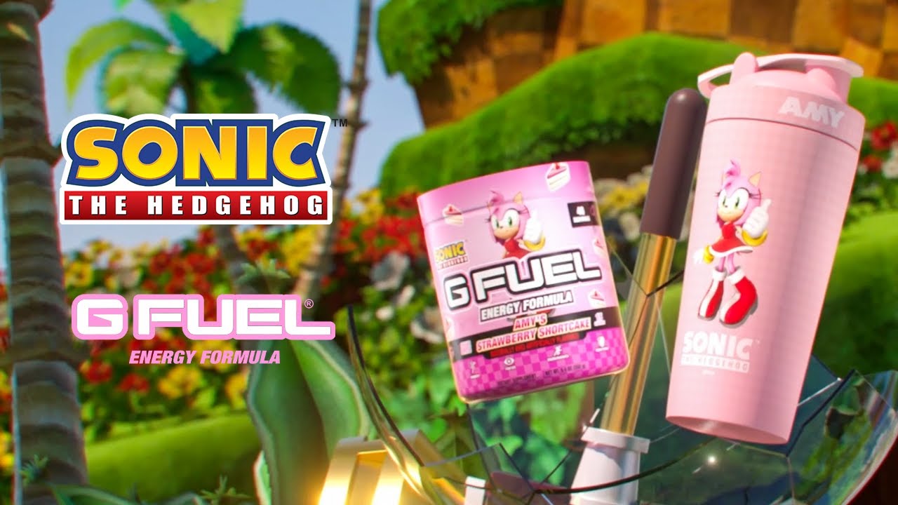 New Sonic the Hedgehog G FUEL Flavor! Amy Rose Strawberry Shortcake