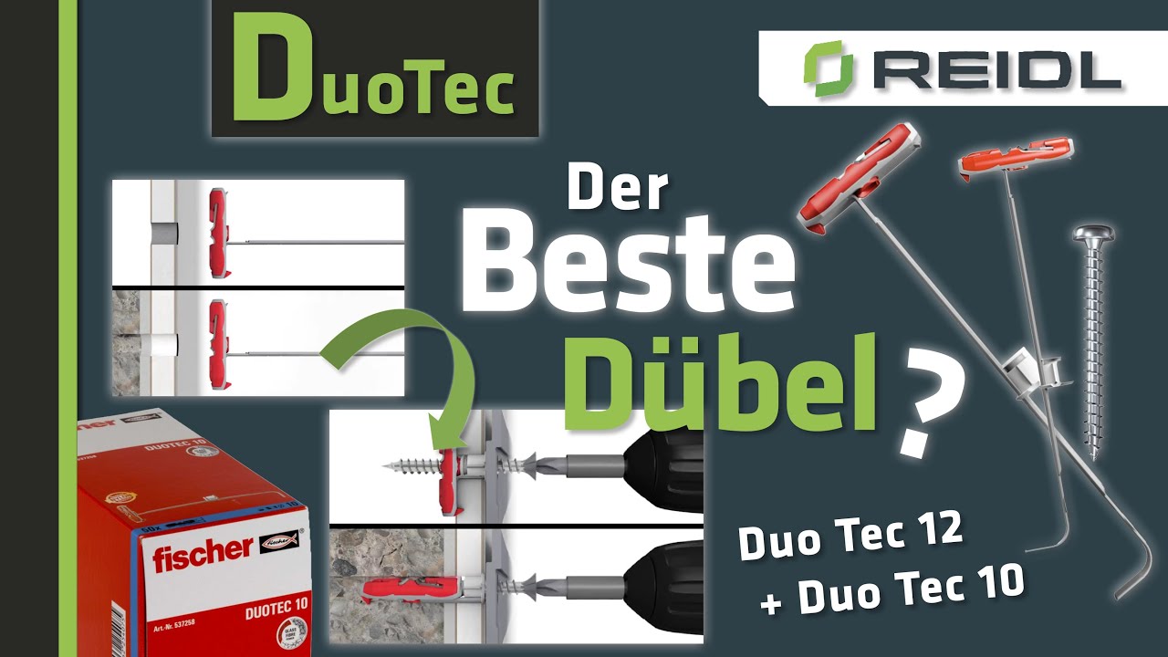 Fischer Duo Tec Dübel - Der PERFEKTE KIPPDÜBEL für Hohlräume -  Schwerlastdübel Befestigung [German]