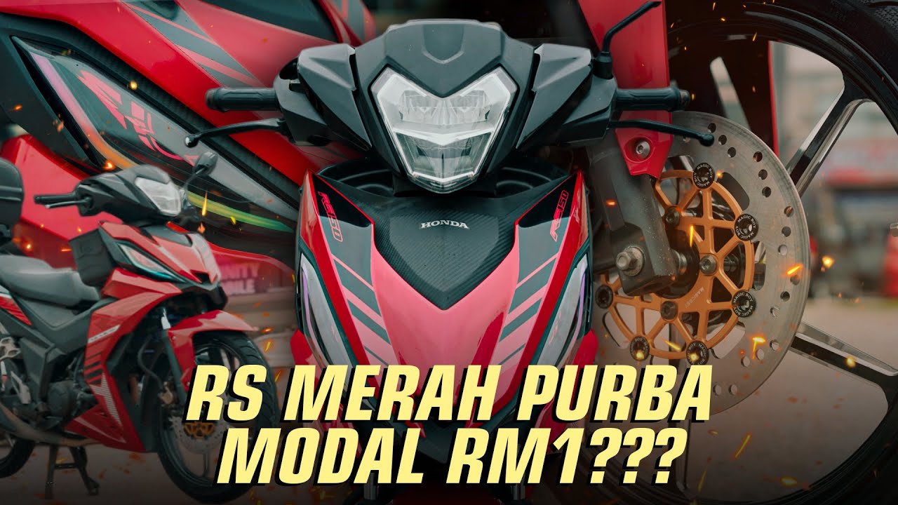 RS 150 SARUNG COVERSET MERAH PURBA!!! MODAL RM1???