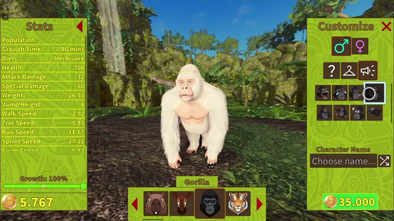 KOSING PLAYERS and EXPLORING as CAPYBARA in jungle life roblox